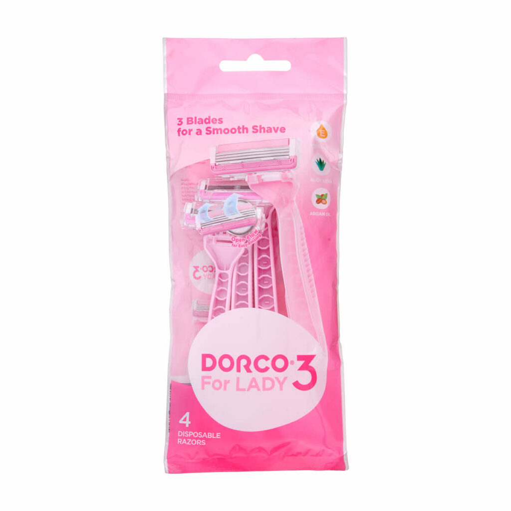 ماكينة حلاقة نسائية للاستعمال مرة واحدة من علامة دوركو (Dorco Shai 3) بثلاث شفرات
