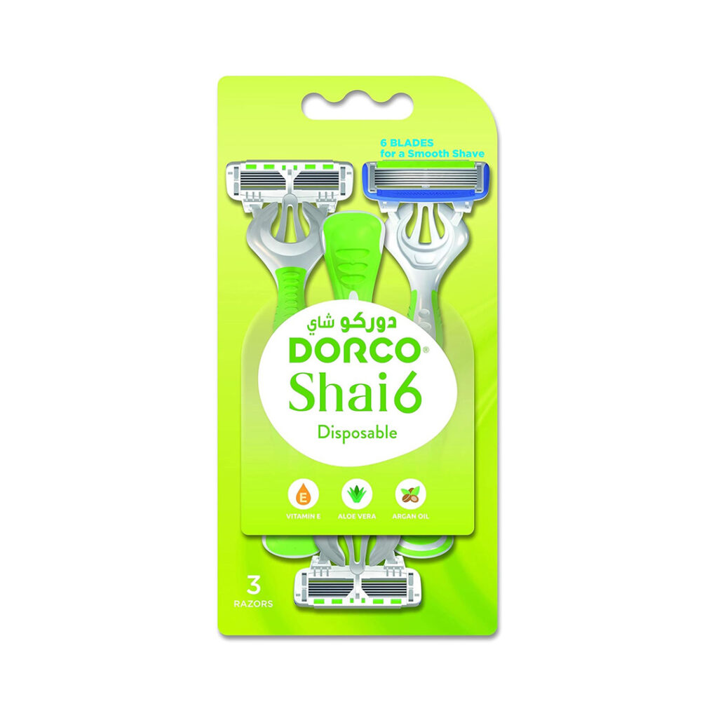 ماكينات حلاقة نسائية للاستعمال مرة واحدة شاي 6 (Shai 6) من علامة دوركو (Dorco)