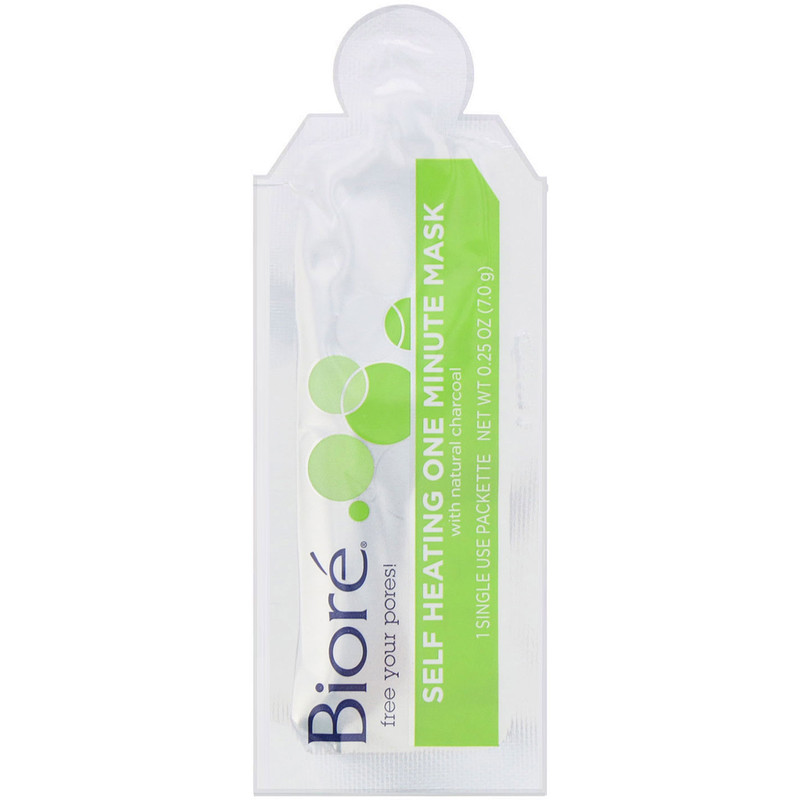 قناع تسخين بالفحم الطبيعي Bioré Self Heating One Minute Mask